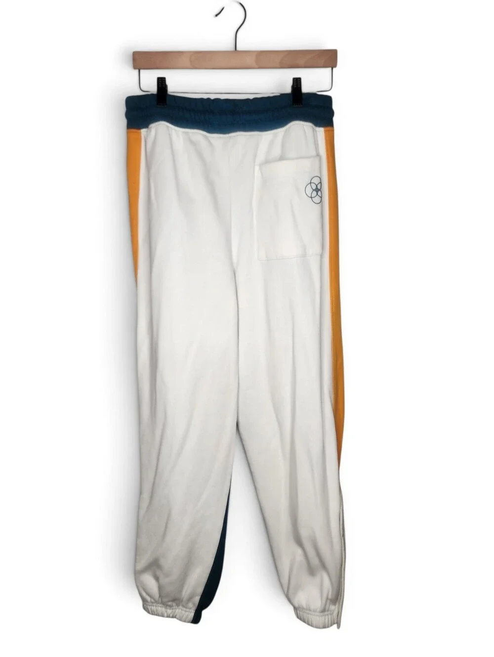 Topman Oversized Color Block Jogger in Teal Size M
